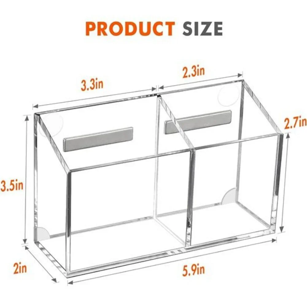 Magnetic dry erase marker holder acrylic pen organizer for fridge whiteboard des